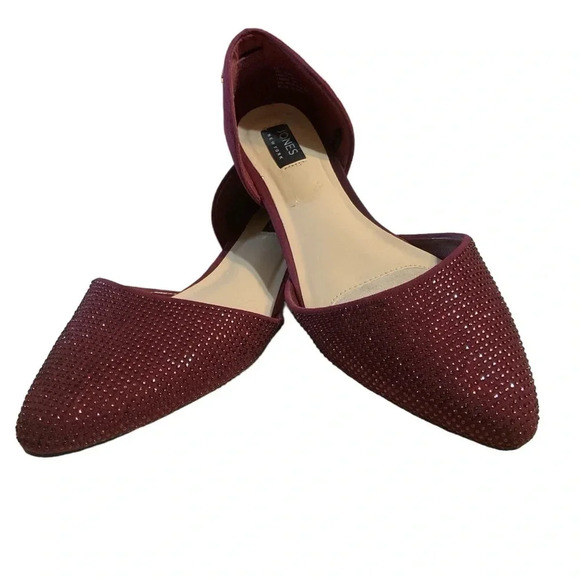 Jones New York Shoes - Burgundy sparkly Jones New York flats